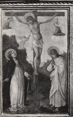 Istituto Centrale per il Catalogo e la Documentazione: Fototeca Nazionale — Lorenzo d'Alessandro - sec. XV - Crocifissione di Cristo — insieme, fronte